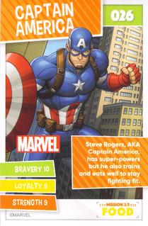 2021 Sainsbury's Heroes on a Mission #026 Captain America Front