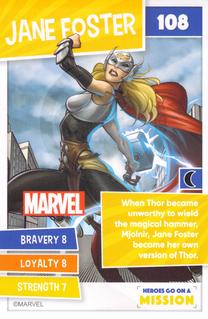 2021 Sainsbury's Heroes on a Mission #108 Jane Foster Front