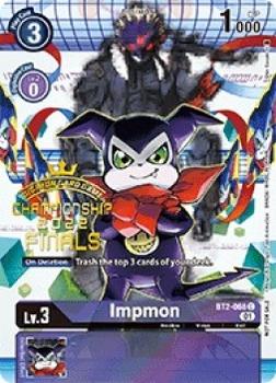 2023 Digimon Final Championships 2022 - Tamer's Pack #BT2-068 Impmon Front