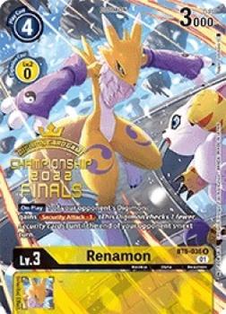 2023 Digimon Final Championships 2022 - Tamer's Pack #BT5-036 Renamon Front