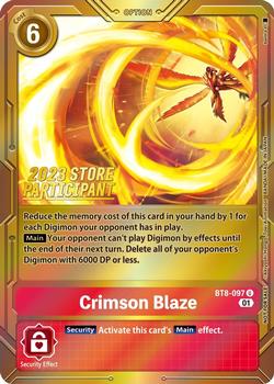 2023 Digimon Store Championships #BT8-097 Crimson Blaze Front
