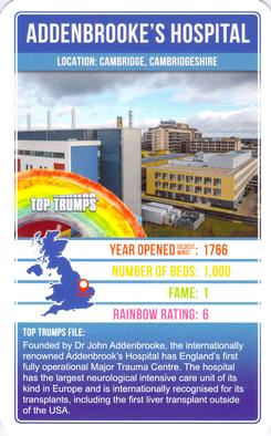 2020 Top Trumps Britain at Its Best Hospitals #NNO Addenbrooke's Hospital Front