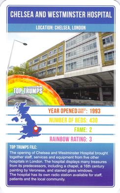 2020 Top Trumps Britain at Its Best Hospitals #NNO Chelsea and Westminster Hospital Front