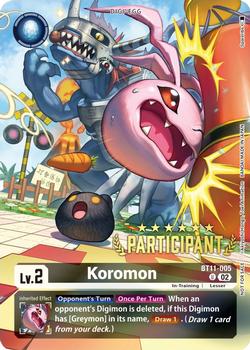 2023 Digimon 3 On 3 Battle #BT11-005 Koromon Front