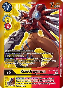 2023 Digimon Tamer Party Pack #BT12-042 RizeGreymon Front