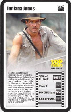 2009 Top Trumps Tournament Movies #NNO Indiana Jones Front