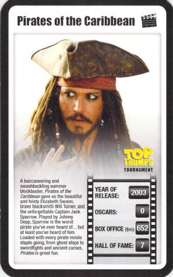 2009 Top Trumps Tournament Movies #NNO Pirates of the Caribbean Front