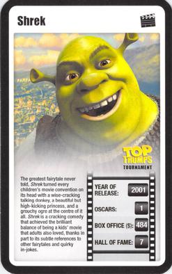 2009 Top Trumps Tournament Movies #NNO Shrek Front