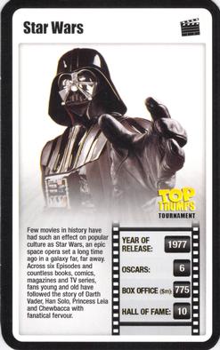 2009 Top Trumps Tournament Movies #NNO Star Wars Front