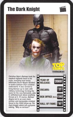 2009 Top Trumps Tournament Movies #NNO The Dark Knight Front