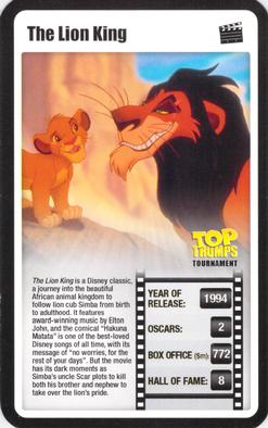 2009 Top Trumps Tournament Movies #NNO The Lion King Front
