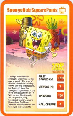 2009 Top Trumps Tournament TV #NNO SpongeBob SquarePants Front