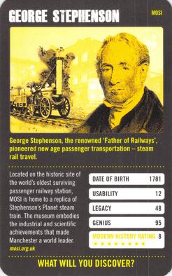 2011 Top Trumps Modern History Greats #NNO George Stephenson Front