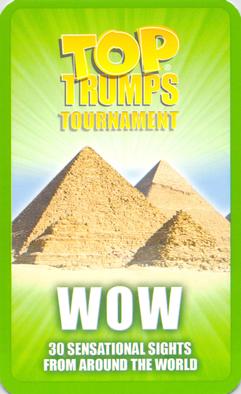 2009 Top Trumps Tournament Wow #NNO Christ the Redeemer Statue Back