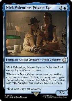 2024 Magic The Gathering Universes Beyond: Fallout #0035 Nick Valentine, Private Eye Front