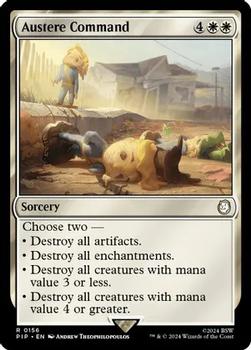 2024 Magic The Gathering Universes Beyond: Fallout #0156 Austere Command Front