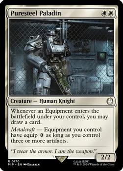 2024 Magic The Gathering Universes Beyond: Fallout #0170 Puresteel Paladin Front