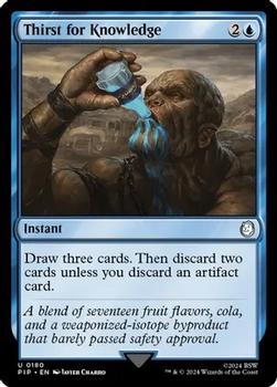 2024 Magic The Gathering Universes Beyond: Fallout #0180 Thirst for Knowledge Front