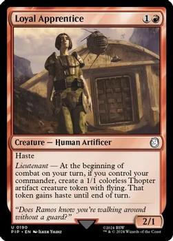 2024 Magic The Gathering Universes Beyond: Fallout #0190 Loyal Apprentice Front