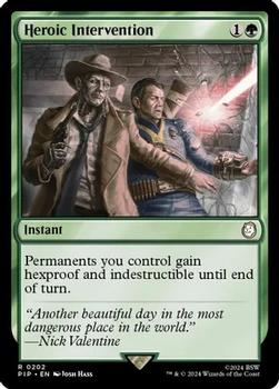 2024 Magic The Gathering Universes Beyond: Fallout #0202 Heroic Intervention Front