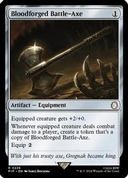 2024 Magic The Gathering Universes Beyond: Fallout #0226 Bloodforged Battle-Axe Front
