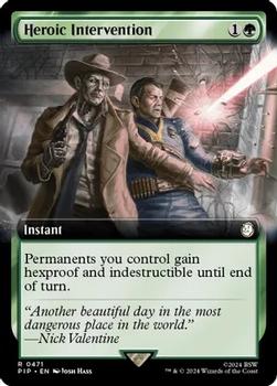 2024 Magic The Gathering Universes Beyond: Fallout #0471 Heroic Intervention Front