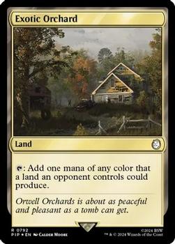 2024 Magic The Gathering Universes Beyond: Fallout #0792 Exotic Orchard Front