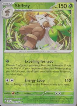 2024 Pokemon Scarlet & Violet Temporal Forces - Reverse Holo #005/162 Shiftry Front