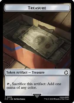 2024 Magic The Gathering Universes Beyond: Fallout - Double Sided Tokens #0001/0019 Copy // Treasure Back