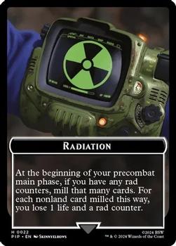 2024 Magic The Gathering Universes Beyond: Fallout - Double Sided Tokens #0001/0022 Copy // Radiation Back