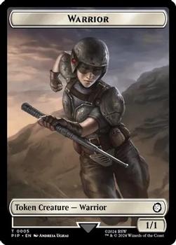 2024 Magic The Gathering Universes Beyond: Fallout - Double Sided Tokens #0005/0010 Warrior // Soldier Front
