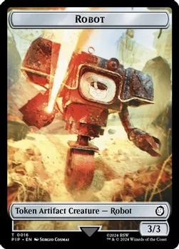 2024 Magic The Gathering Universes Beyond: Fallout - Double Sided Tokens #0016/0019 Robot // Treasure Front