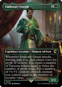 2024 Magic: The Gathering Ravnica: Clue Edition #0005 Emissary Green Front