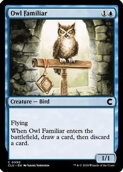 2024 Magic: The Gathering Ravnica: Clue Edition #0090 Owl Familiar Front