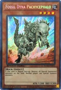 2024 Yu-Gi-Oh! Speed Duel GX: Midterm Destruction English 1st Edition #SGX4-END02 Fossil Dyna Pachycephalo Front