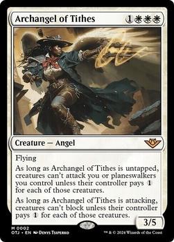 2024 Magic: The Gathering Outlaws of Thunder Junction #2 Archangel of Tithes Front