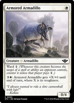 2024 Magic: The Gathering Outlaws of Thunder Junction #3 Armored Armadillo Front