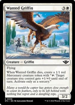 2024 Magic: The Gathering Outlaws of Thunder Junction #38 Wanted Griffin Front