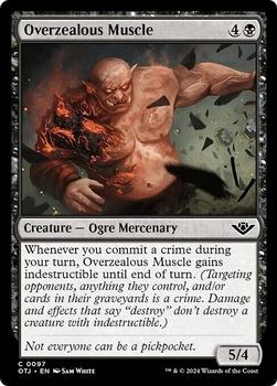 2024 Magic: The Gathering Outlaws of Thunder Junction #97 Overzealous Muscle Front