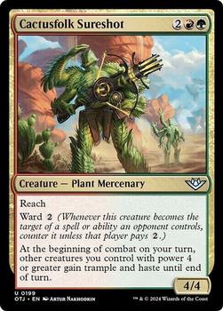 2024 Magic: The Gathering Outlaws of Thunder Junction #199 Cactusfolk Sureshot Front
