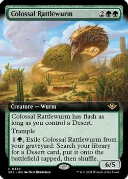 2024 Magic: The Gathering Outlaws of Thunder Junction #339 Colossal Rattlewurm Front