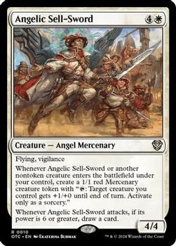 2024 Magic: The Gathering Outlaws of Thunder Junction - Commander Decks #0010 Angelic Sell-Sword Front