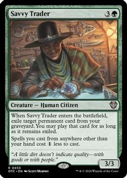 2024 Magic: The Gathering Outlaws of Thunder Junction - Commander Decks #0033 Savvy Trader Front