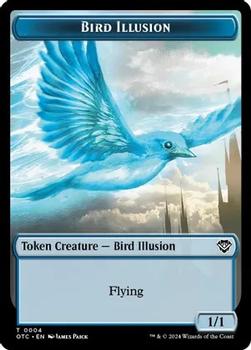 2024 Magic: The Gathering Outlaws of Thunder Junction - Commander Deck Tokens #0004/0013 Bird illusion // Dragon Elemental Front