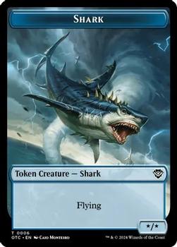 2024 Magic: The Gathering Outlaws of Thunder Junction - Commander Deck Tokens #0006/0015 Shark // Ape Front