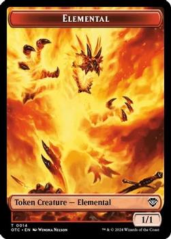 2024 Magic: The Gathering Outlaws of Thunder Junction - Commander Deck Tokens #0014/0026 Elemental // Soldier Front