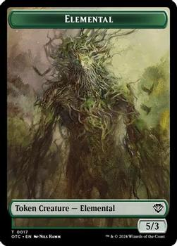 2024 Magic: The Gathering Outlaws of Thunder Junction - Commander Deck Tokens #0017/0018 Elemental // Insect Front