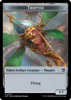 2024 Magic: The Gathering Outlaws of Thunder Junction - Commander Deck Tokens #0027/0028 Thopter // Manifest Front