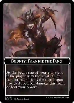 2024 Magic: The Gathering Outlaws of Thunder Junction - Commander Deck Tokens #0031 Bounty: Frankie the Fang Front