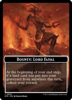2024 Magic: The Gathering Outlaws of Thunder Junction - Commander Deck Tokens #0033 Bounty: Lord Tajjal Front